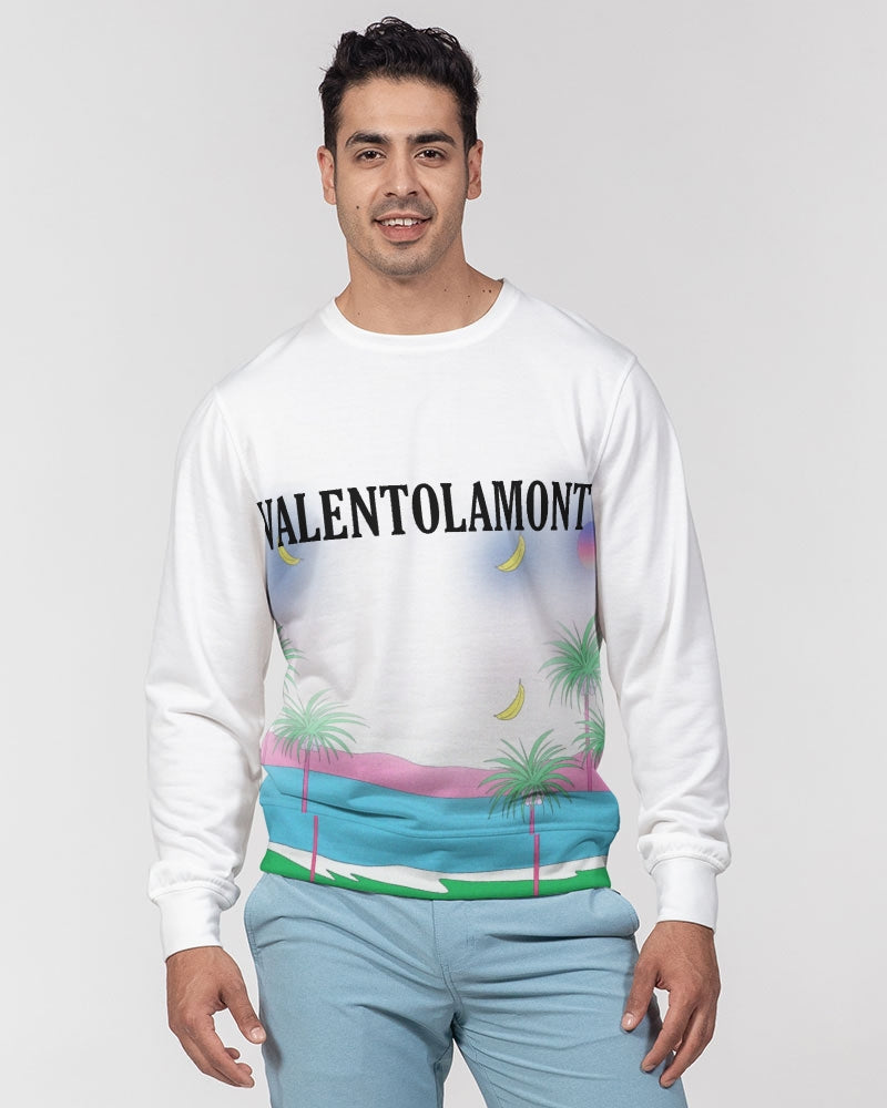 VALENTOLAMONT  Men's Classic French Terry Crewneck Pullover