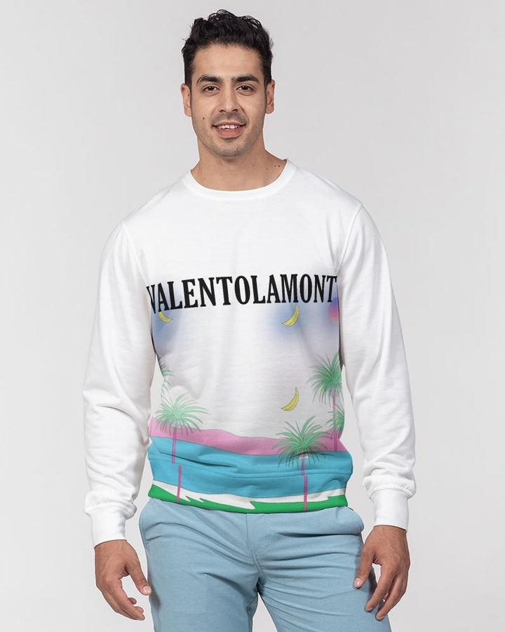 VALENTOLAMONT  Men's Classic French Terry Crewneck Pullover