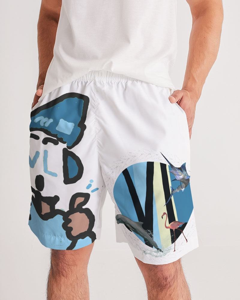 Valentolamont light blue  Men's Jogger Shorts