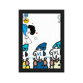 Framed matte paper poster