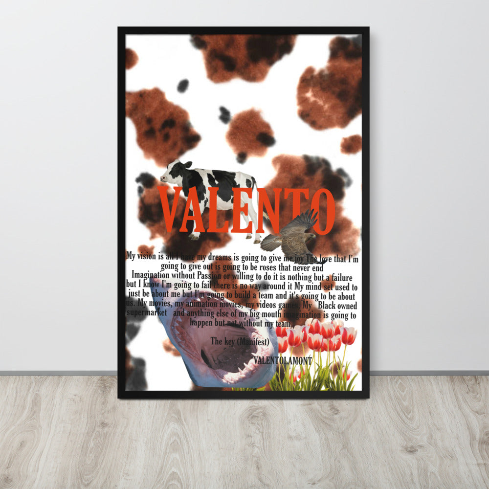 Framed matte paper poster