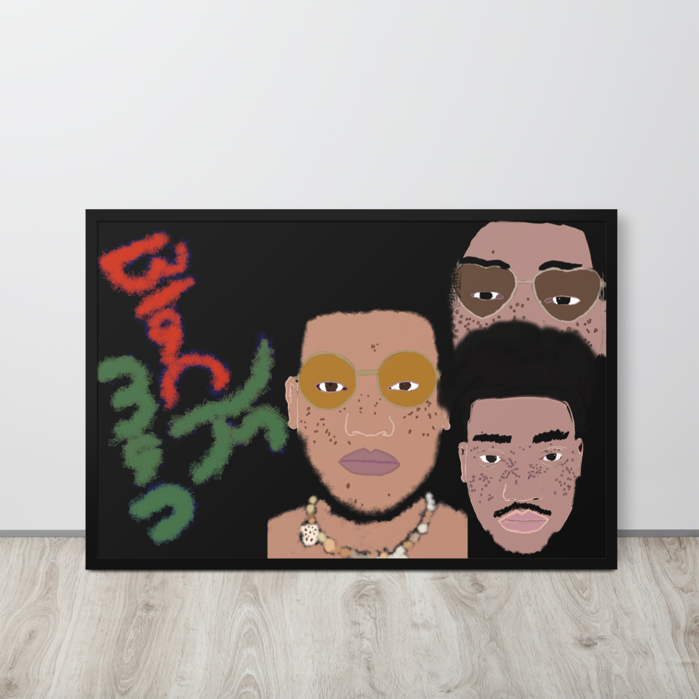 Framed matte paper poster