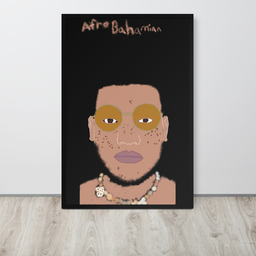 Framed matte paper poster