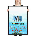 Framed matte paper poster