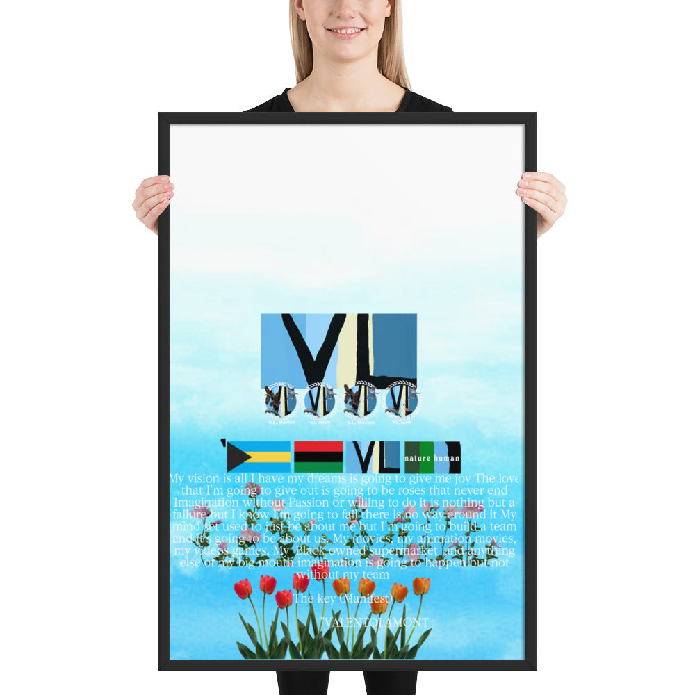 Framed matte paper poster