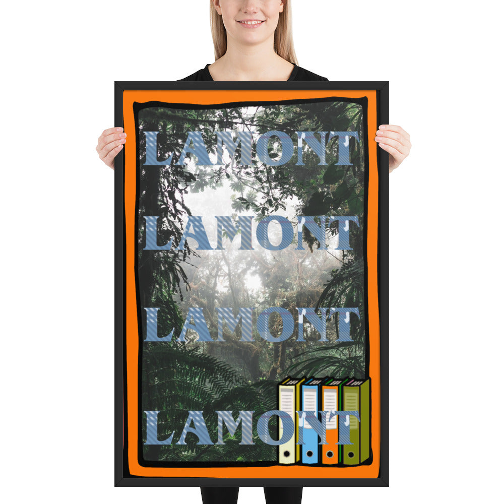 Framed matte paper poster