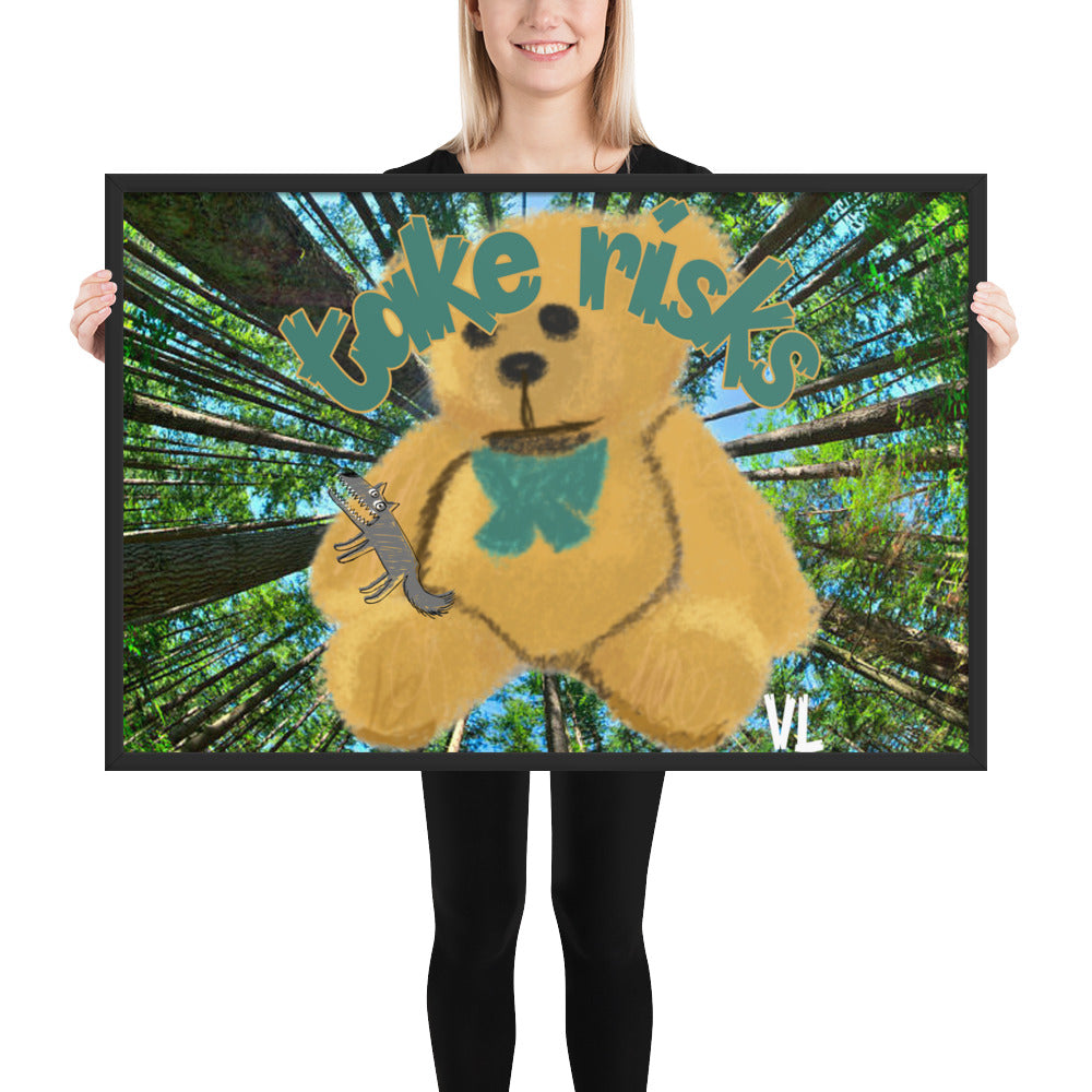 Framed matte paper poster