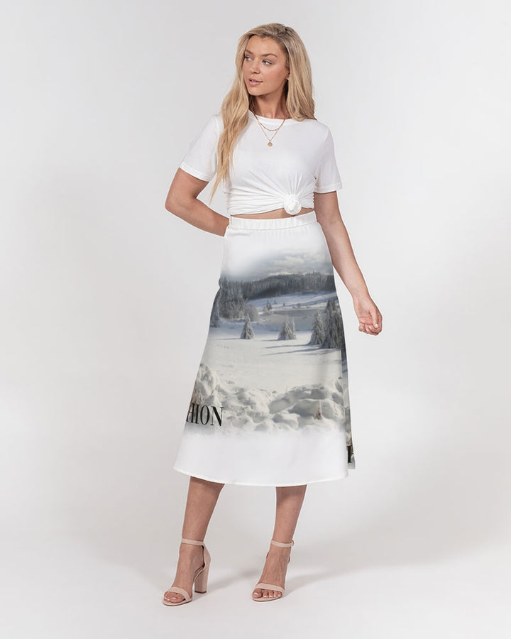 Valento  Women's A-Line Midi Skirt