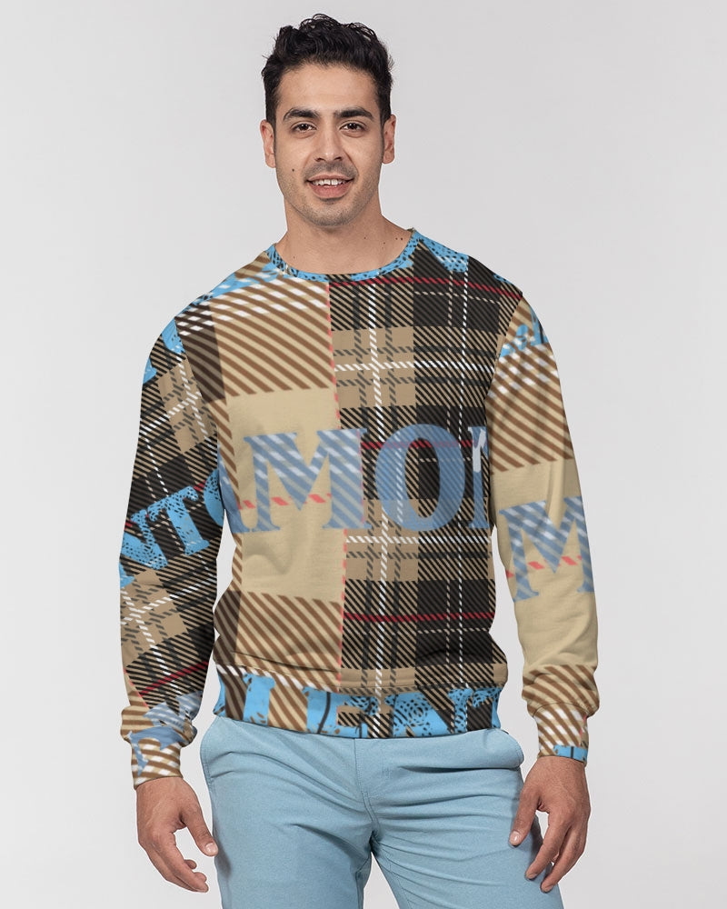 VALENTO Men's Classic French Terry Crewneck Pullover