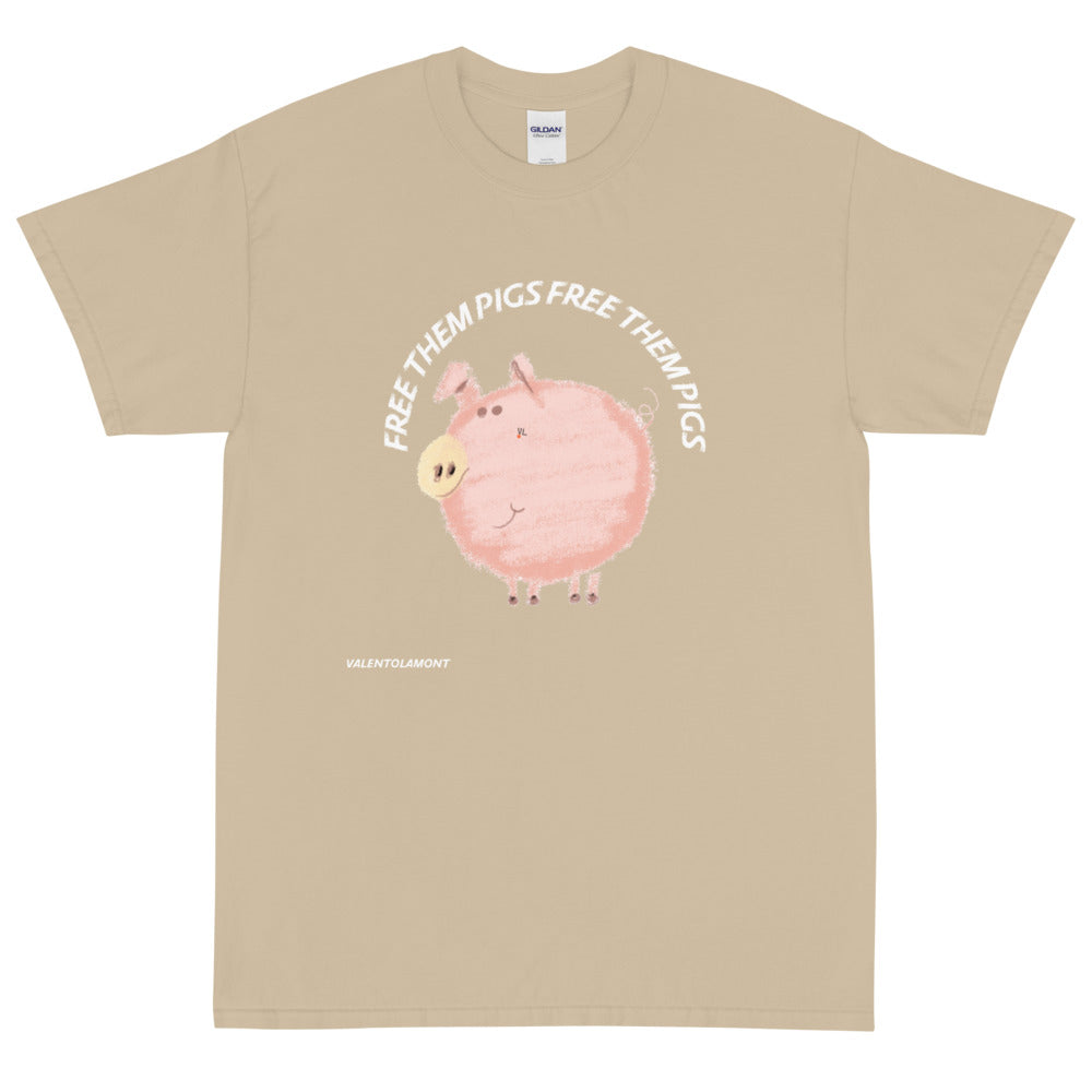 Short Sleeve T-Shirt free them PIGS don't eat