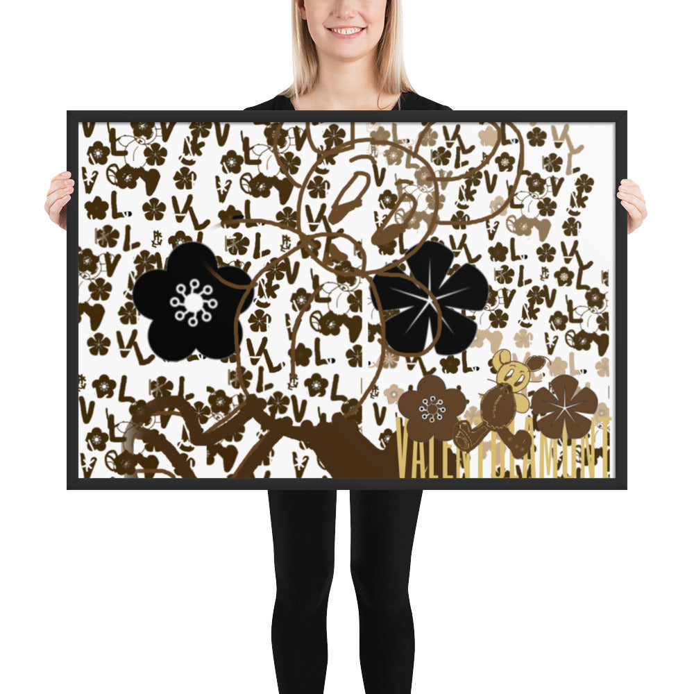 Framed matte paper poster