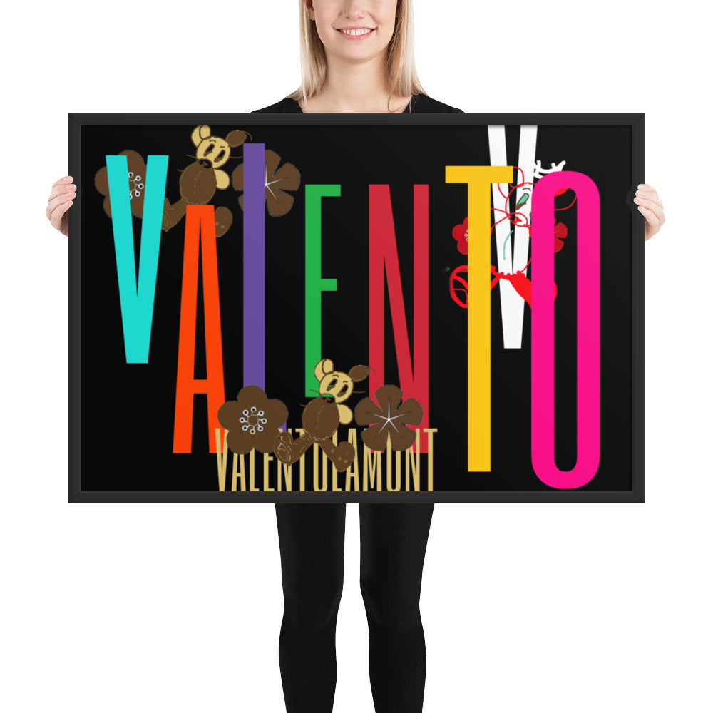 Framed matte paper poster